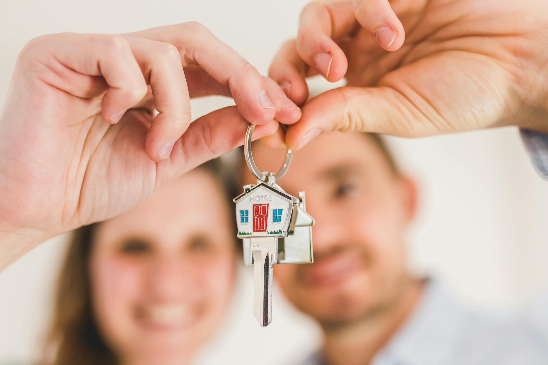 a person holding a key