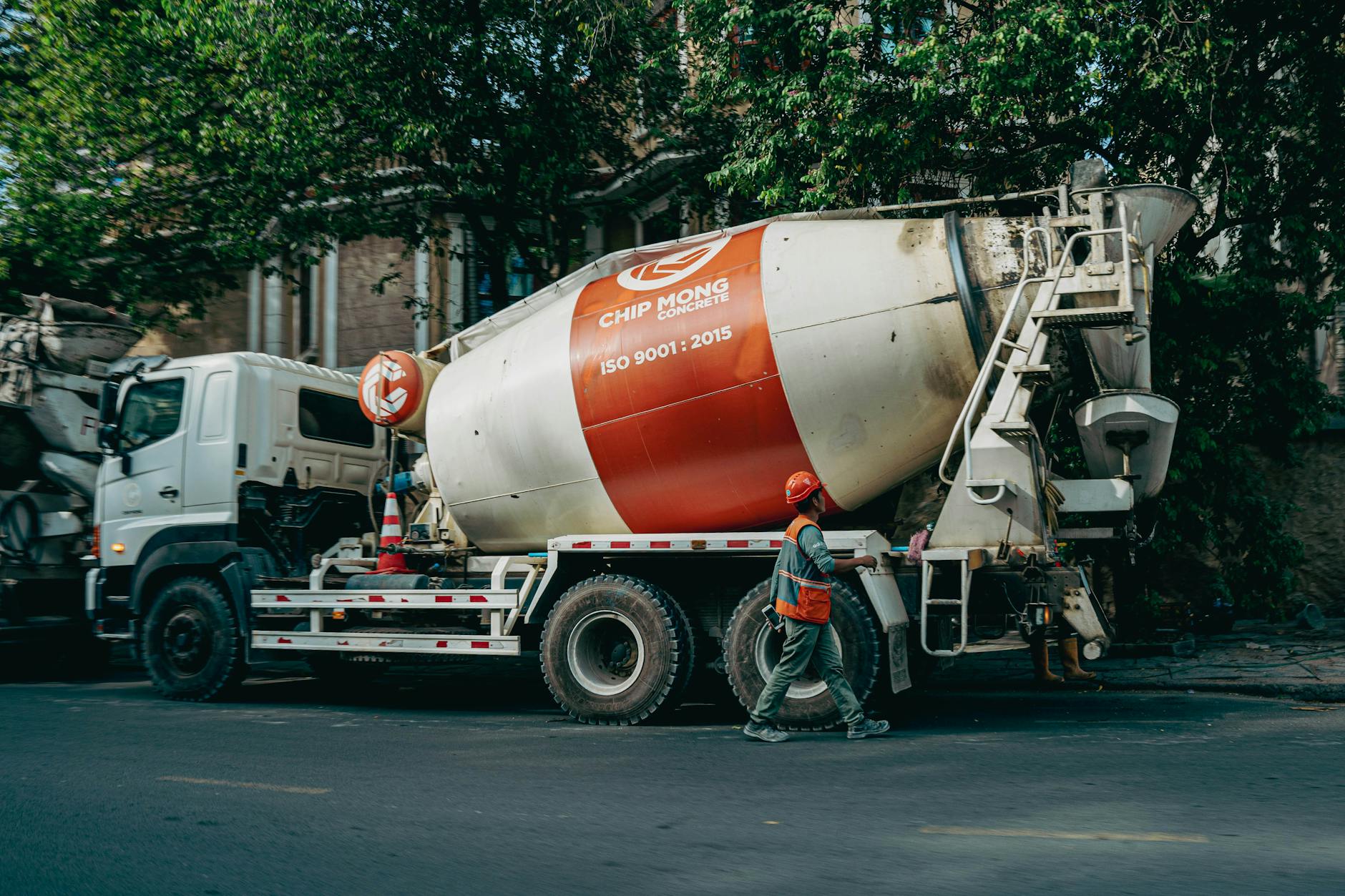 construction truck on phnom penh street